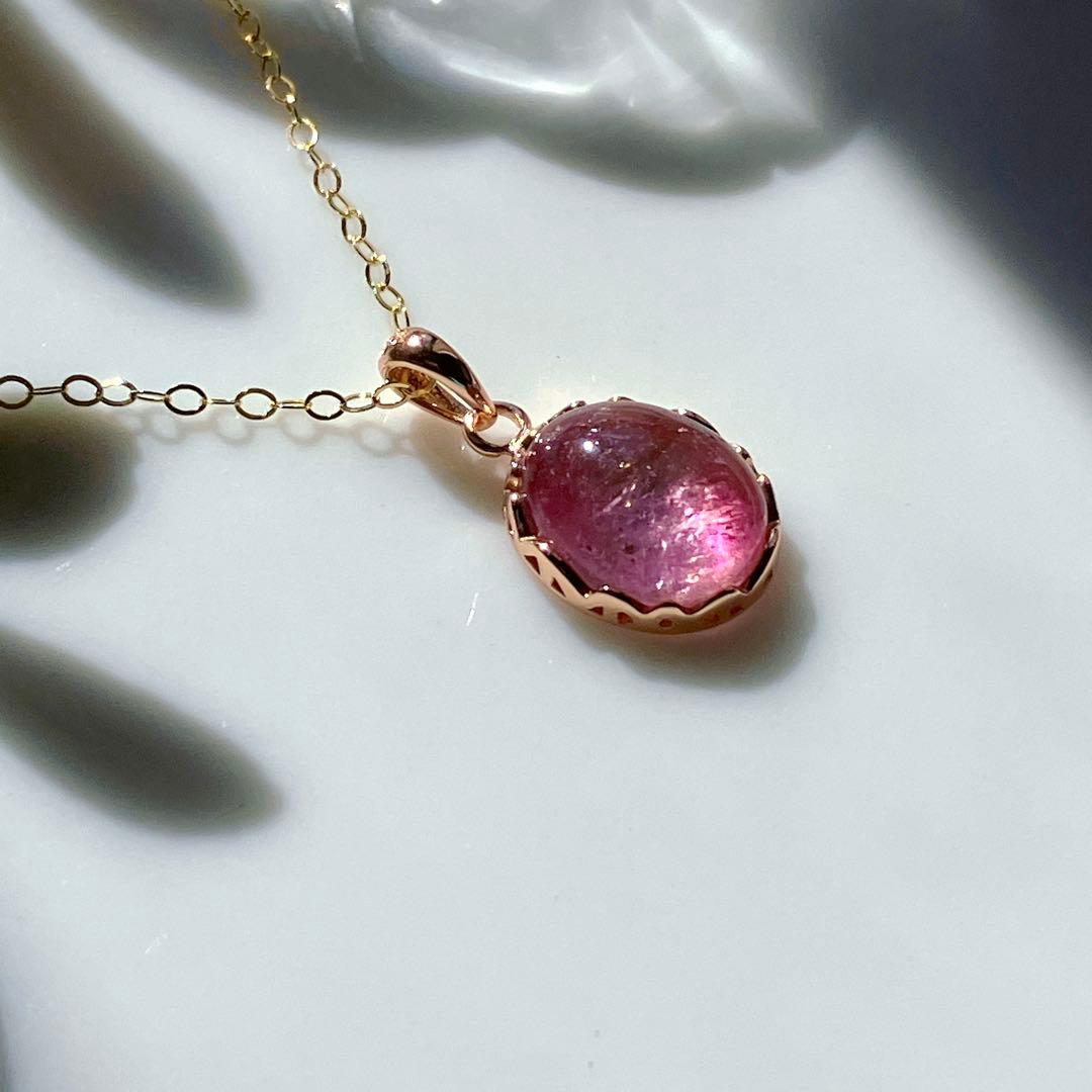 希少✧ピンク/ブルー✧大粒バイカラートルマリンネックレストップ✧ウォーターメロン