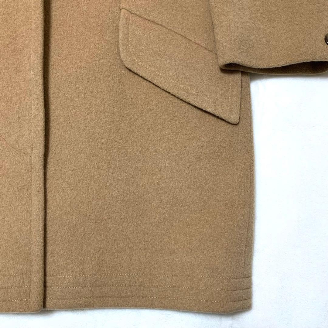 最高級 JAEGER イエガー 英国製 コート キャメル100% ベロア襟