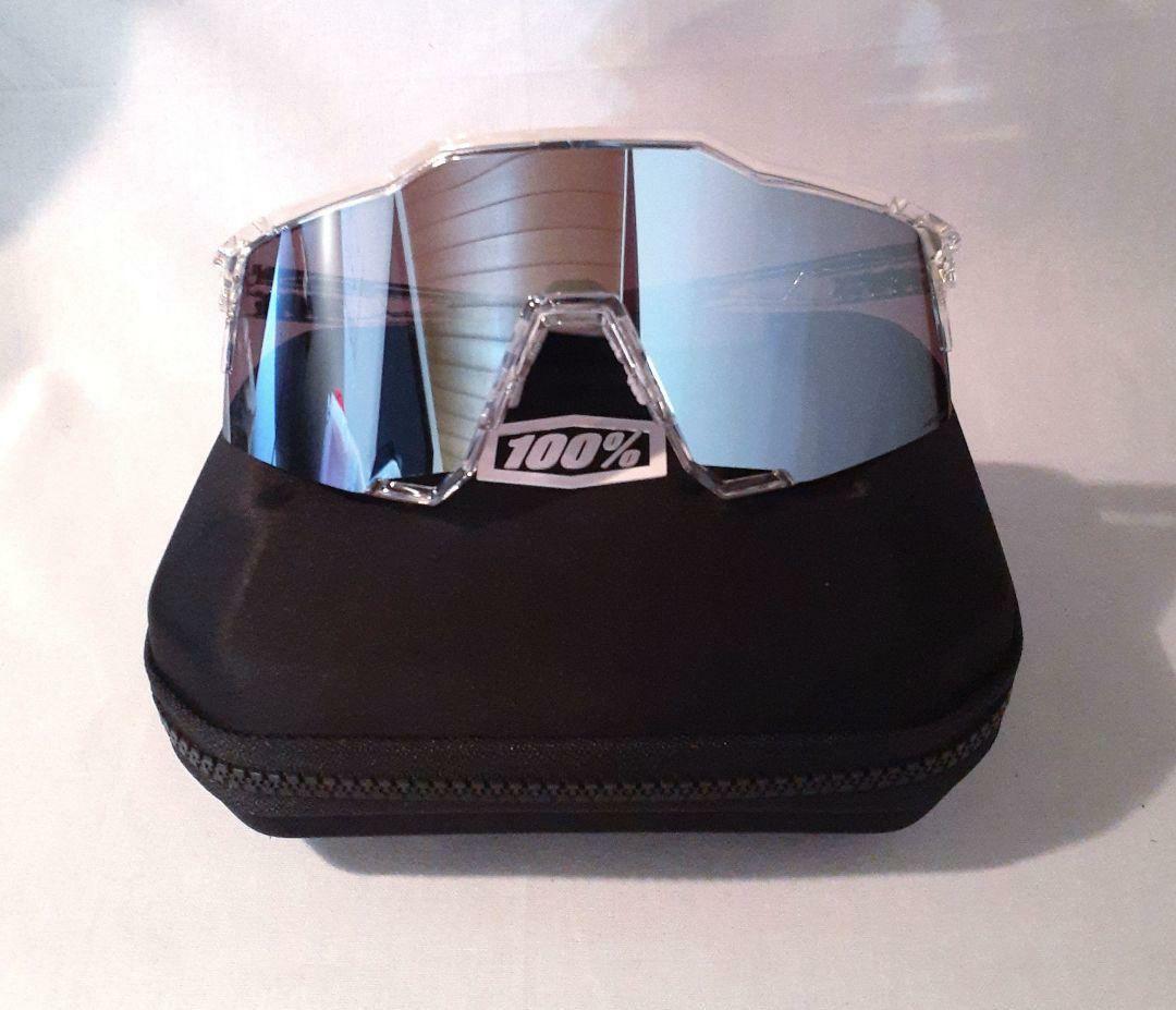 100% SPEEDCRAFT クリア ブルー ワンハンドレッド サングラス