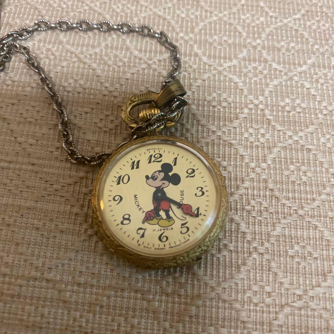 ミッキーマウス　懐中時計　手巻き　ビンテージ　レア　ミッキー　時計
