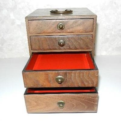 小さなアンティーク菓子箪笥（かしだんす）