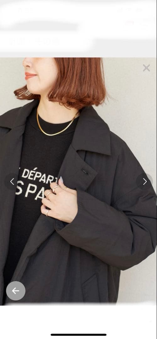 B.C STOCK ワッシャーナイロンダウン チェスターコート　ブラック　S