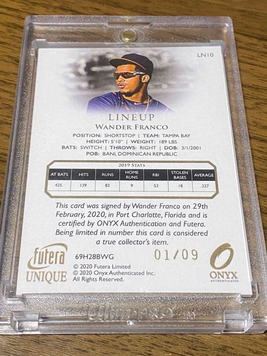 【NPB入り？！】2020 Wander Franco 9枚限定 Auto