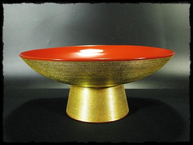 象彦 金糸杯 初釜 高坏 菓子器 茶道具 懐石 酒器 共箱 f310