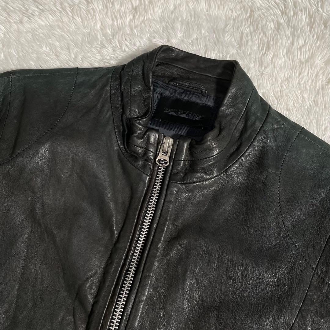 ディーゼルブラックゴールド ラムレザージャケット カスタムカラー