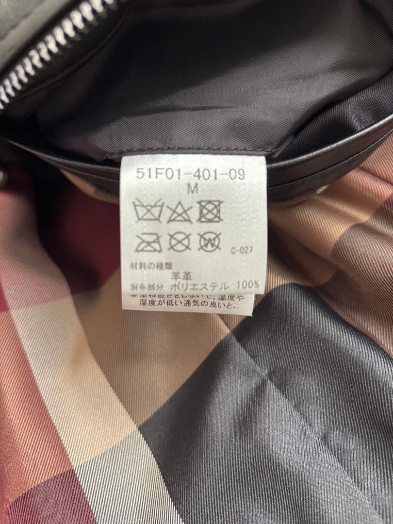 BLACK LABEL CRESTBRIDGE レザージャケット　ブラック　M