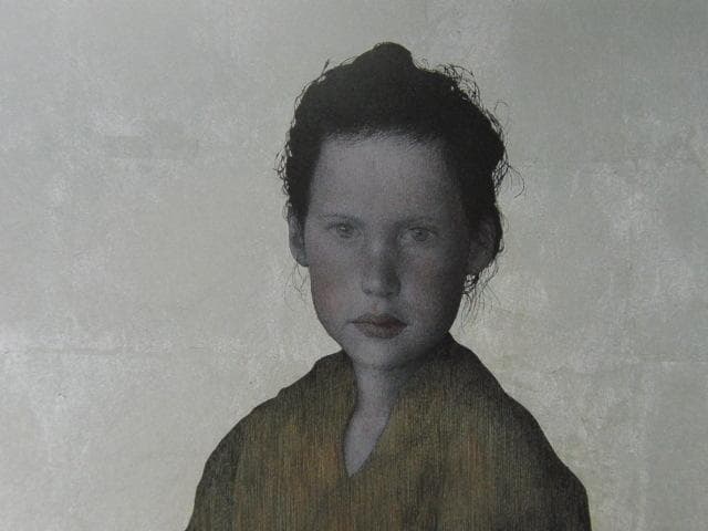 中堀慎治、【思春期】、希少な額装用画集より、新品額装付