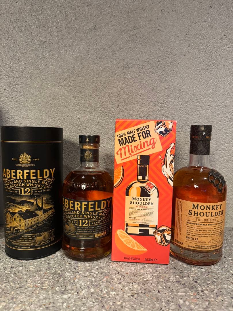 アバフェルディ12年　モンキーショルダーオリジナル　2本セット