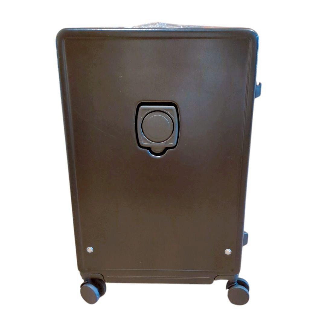 スーツケース 【XL】78L 黒 フロントオープン キャリー 軽量 充電ポート