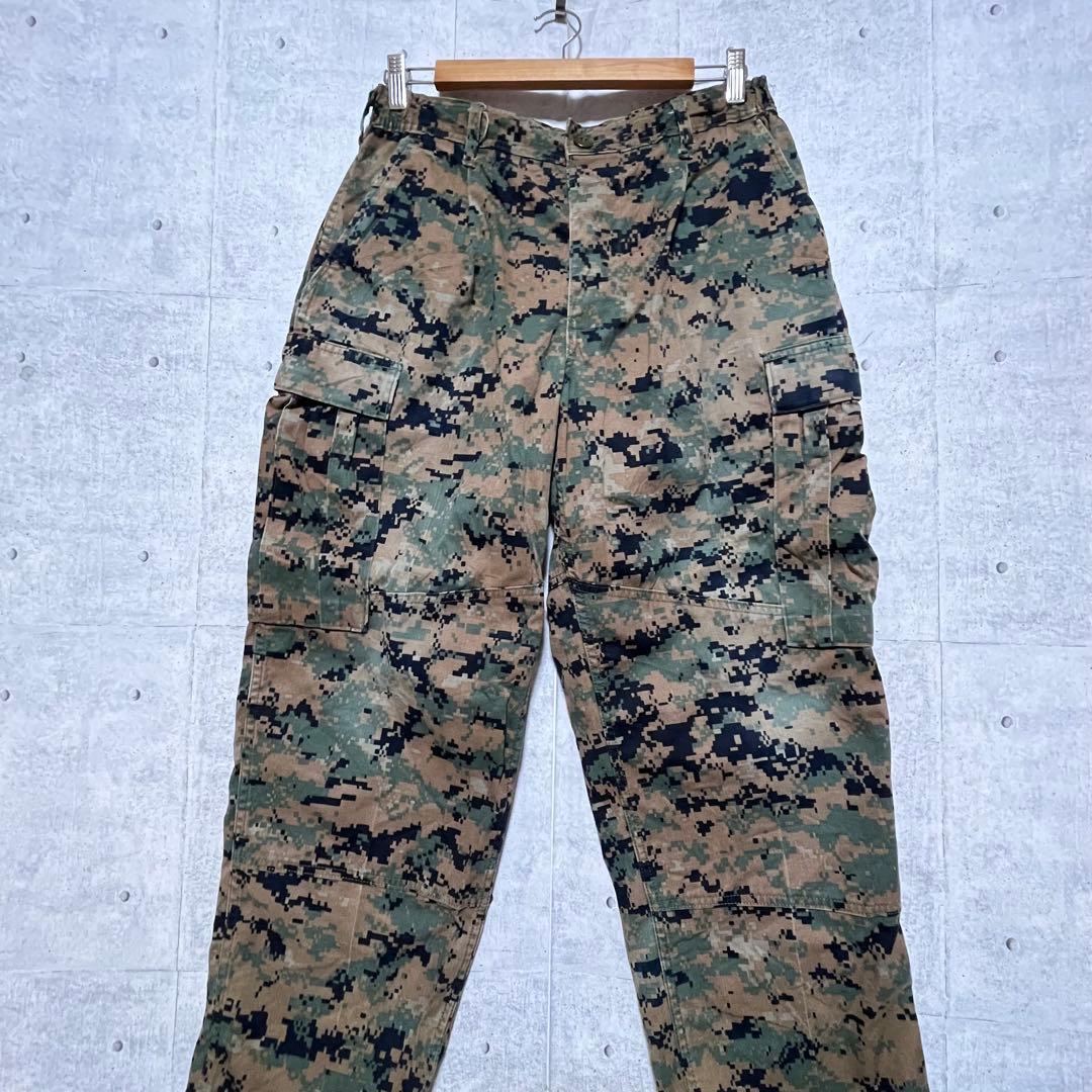 j115 デジタルカモ 迷彩 カーゴパンツ ミリタリー ワイド アメカジ古着