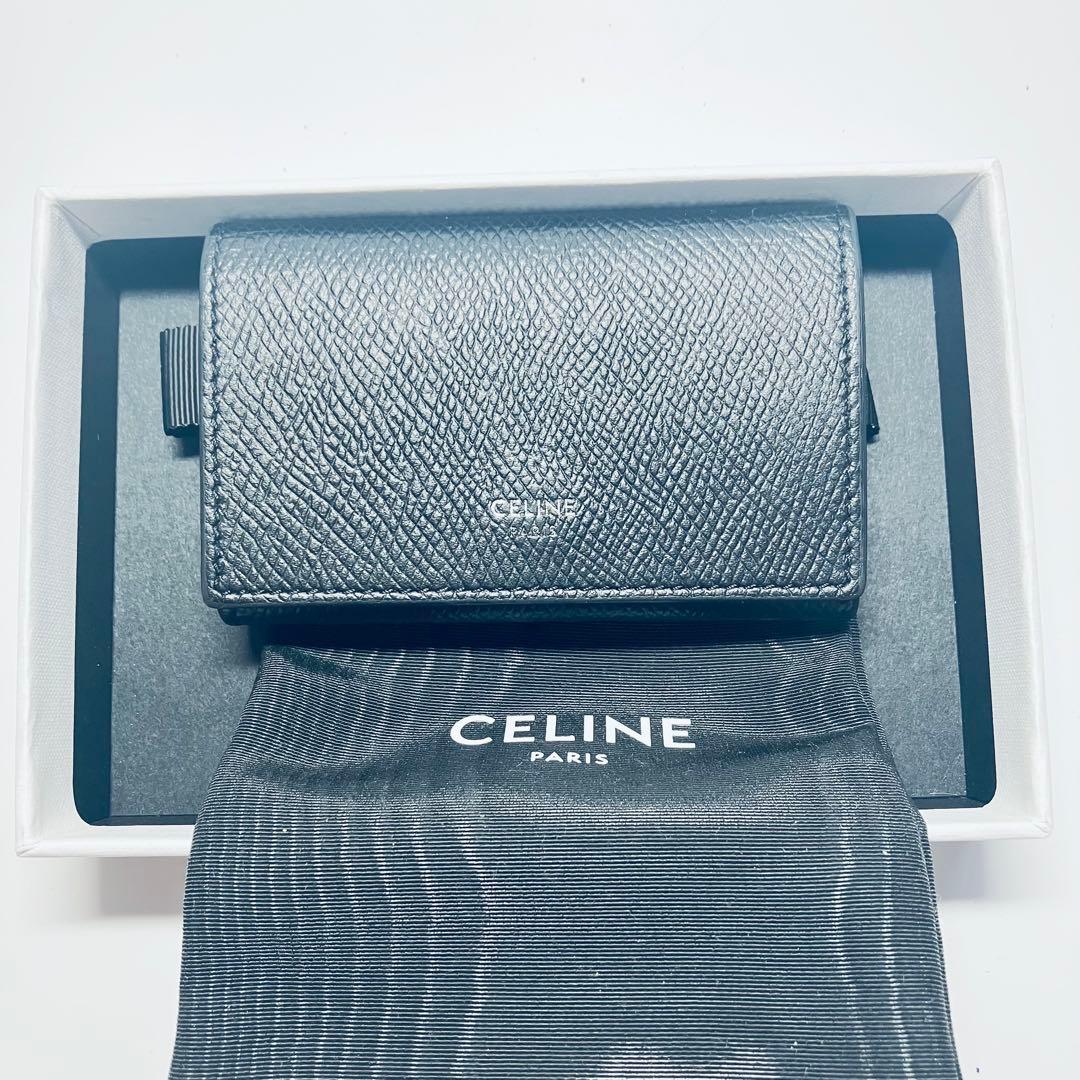 NK セリーヌ　レザー キーケース 　ブラック