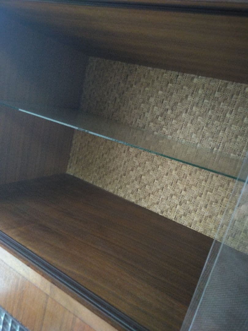 昭和レトロ アンティーク 木製ガラス扉収納キャビネット 年末迄大幅値下げ！