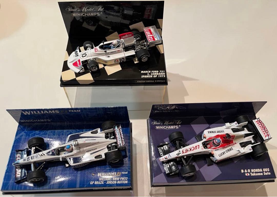 ミニチャンプス　ミニカー　F1 ミニカー　ロンバルディ、佐藤琢磨、バトン