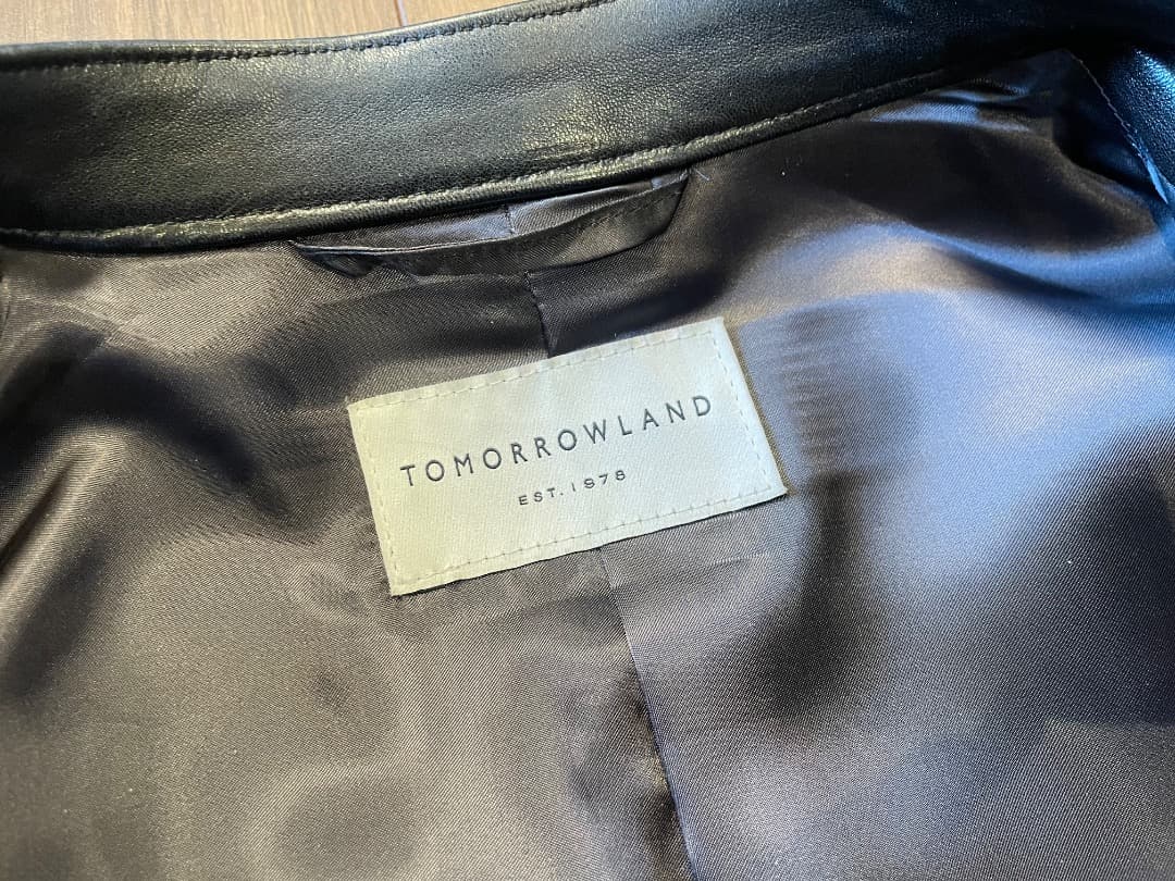 TOMORROWLAND シングルレザーライダースジャケット サイズS