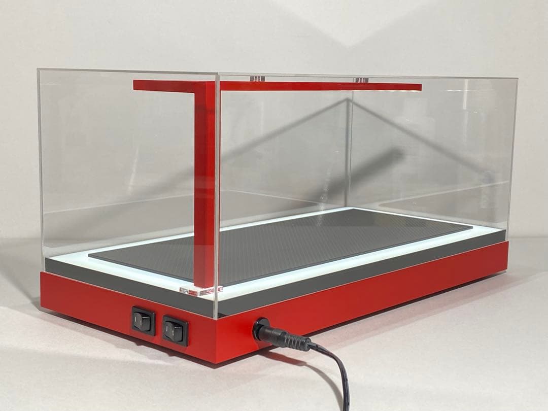 1/18 フェラーリ LED照明付ディスプレイケース【半艶ブライトレッド】