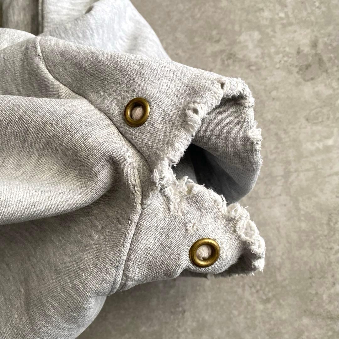 悶絶80sチャンピオン染込みウイングフット4段リバースウィーブUSA製パーカーL