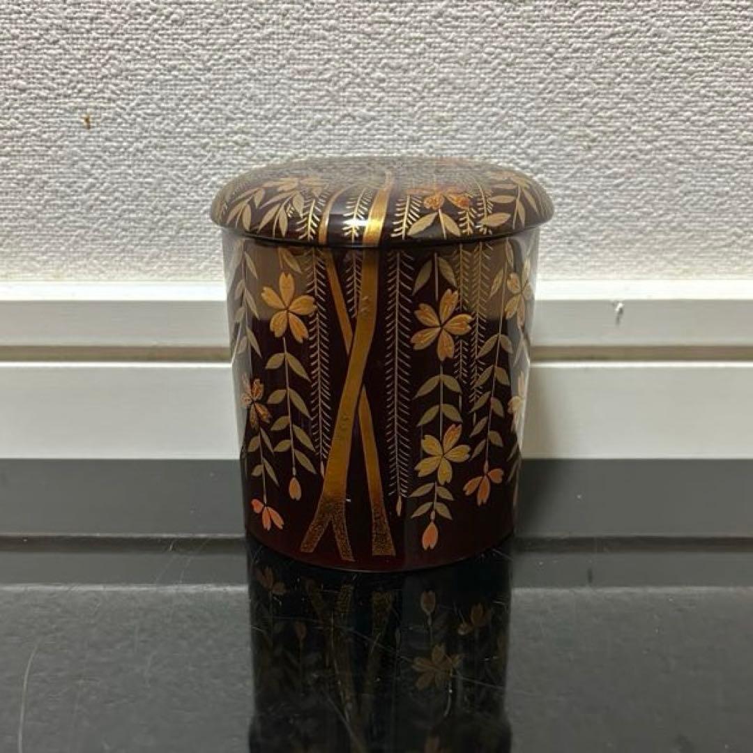 枝垂桜蒔絵金輪寺茶器　茶道具懐石茶箱鵬雲斎坐忘斎淡々斎即中斎棗水指茶杓水屋茶碗
