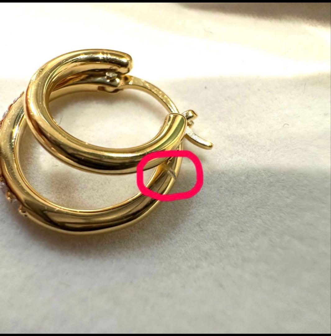 4℃ イエローゴールド　ピアス