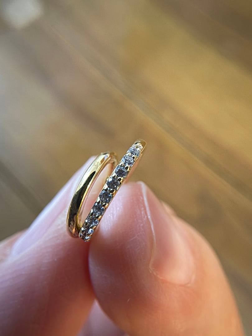 4℃ イエローゴールド　ピアス