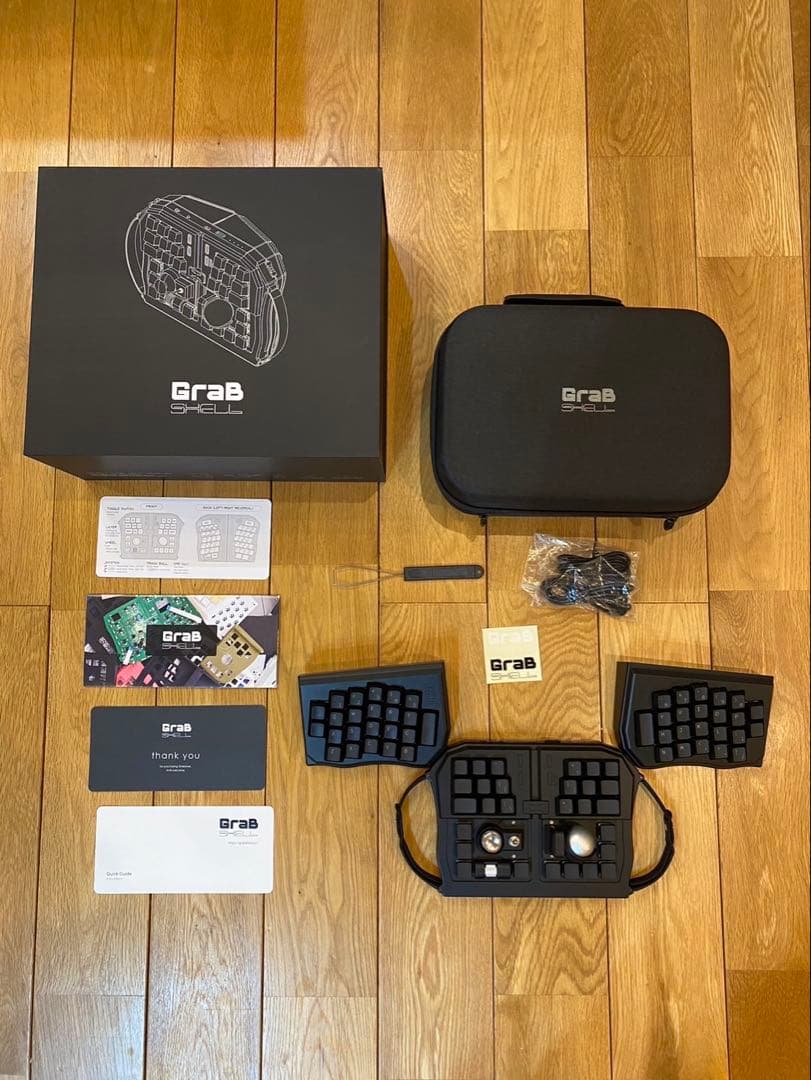 GraBSHELL キーボード 変形キーボード ブラック