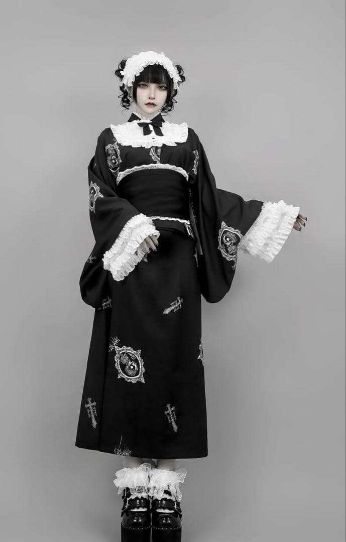 DimMoire【ディムモアール】夢骸の童話 浴衣セット/Black