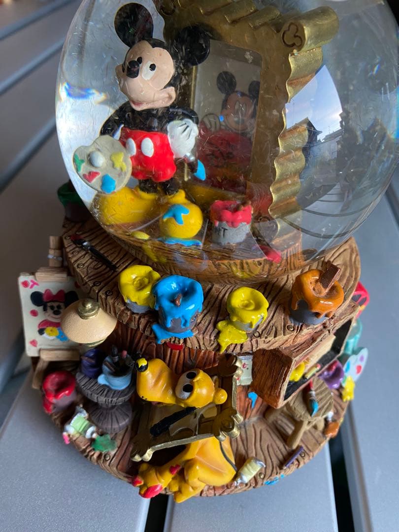 ディズニー　オルゴール付スノードーム　ミッキーマウス レア