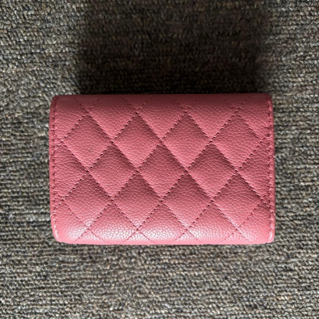 CHANEL ボーイシャネル 三つ折り財布 ピンク