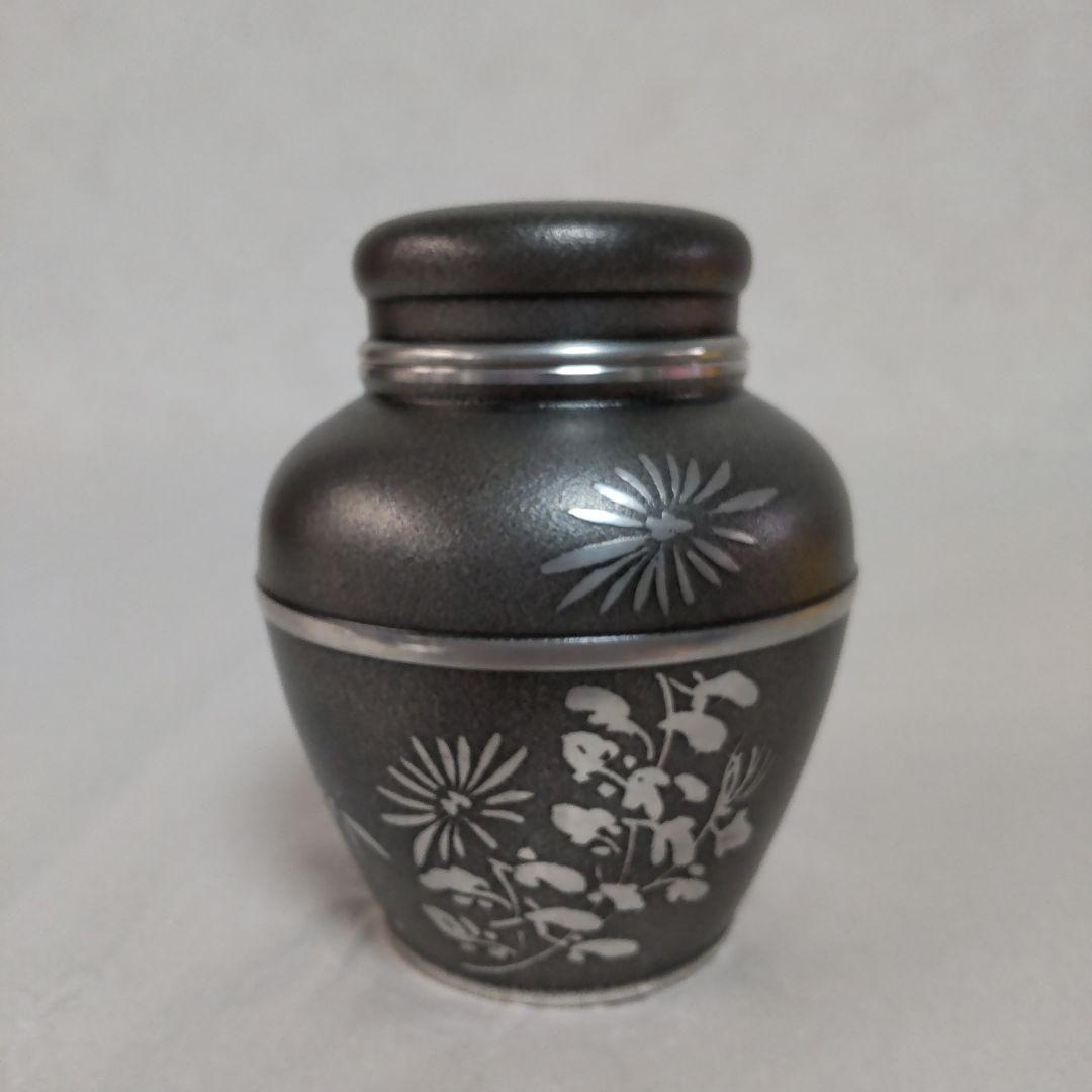 乾茂號造 錫製 茶壺 茶筒 茶入 茶器 煎茶道具 茶道具