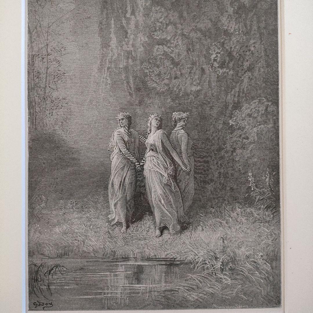 未使用\" ギュスターヴ ドレ　木口木版『神曲/ダンテ』1800年代後半制作