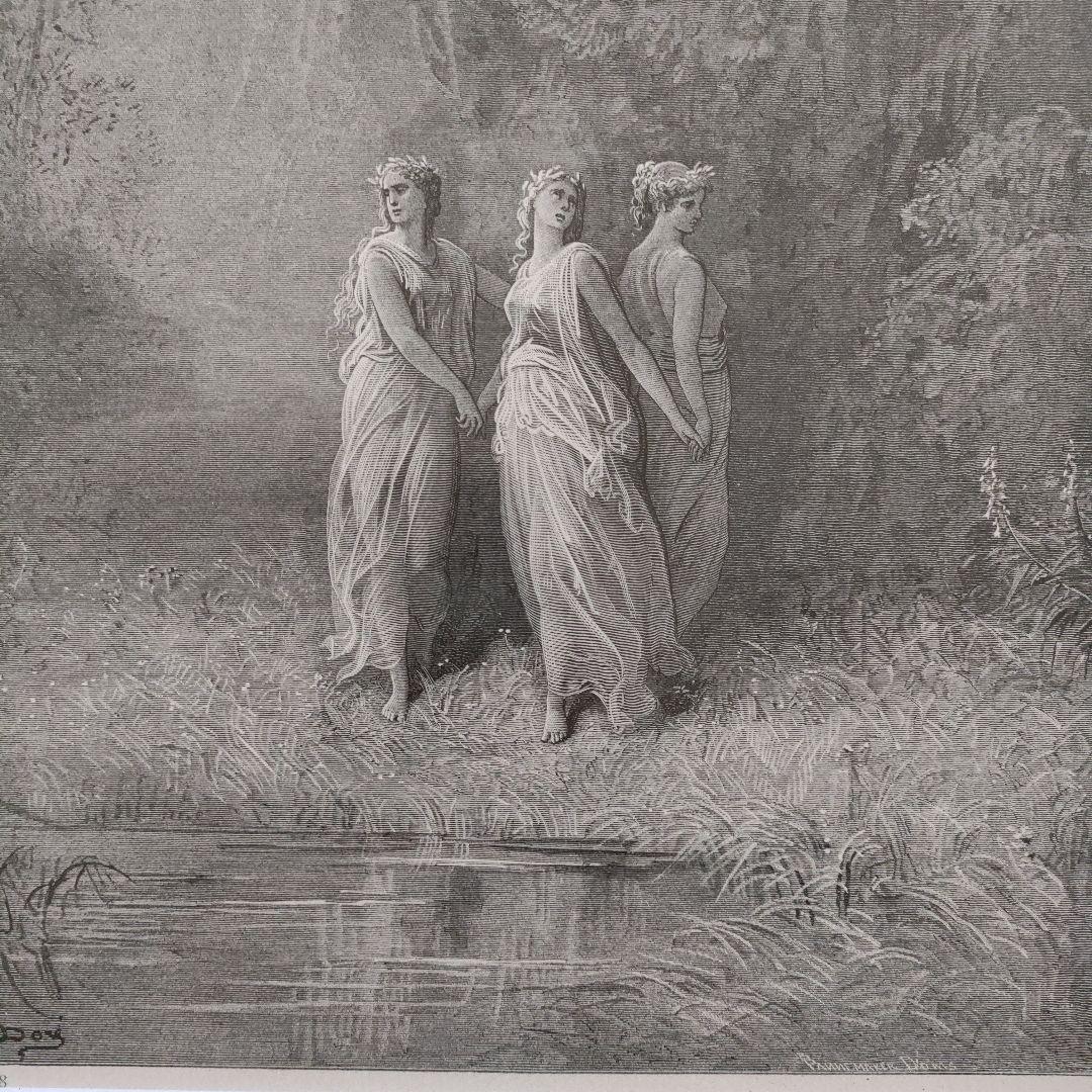 未使用\" ギュスターヴ ドレ　木口木版『神曲/ダンテ』1800年代後半制作