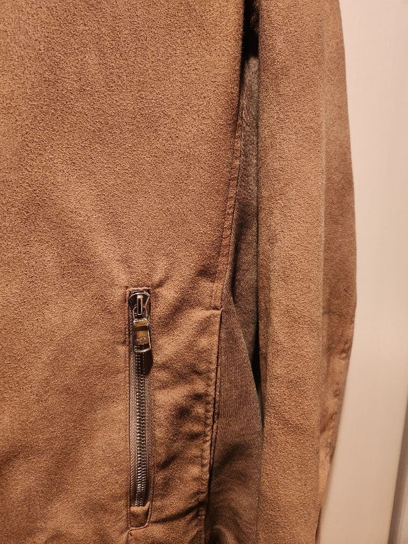 WJK　ブラウン スエード シングルライダースジャケット