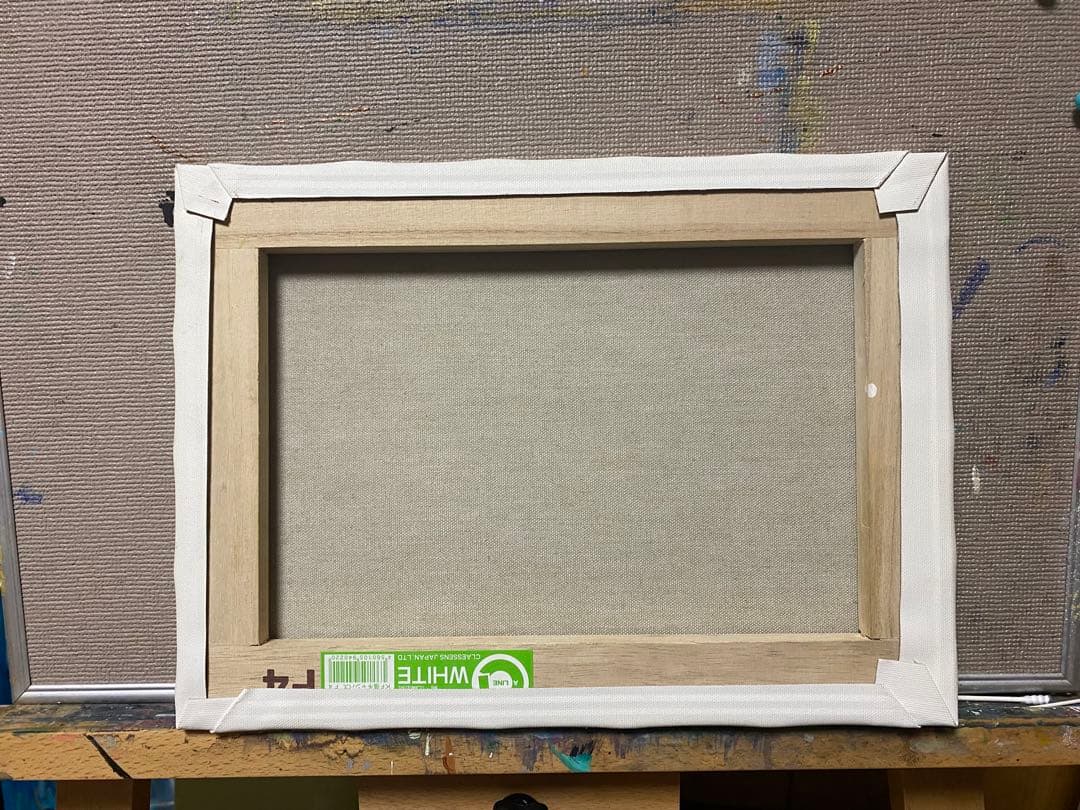 緑色スニーカー 油彩画