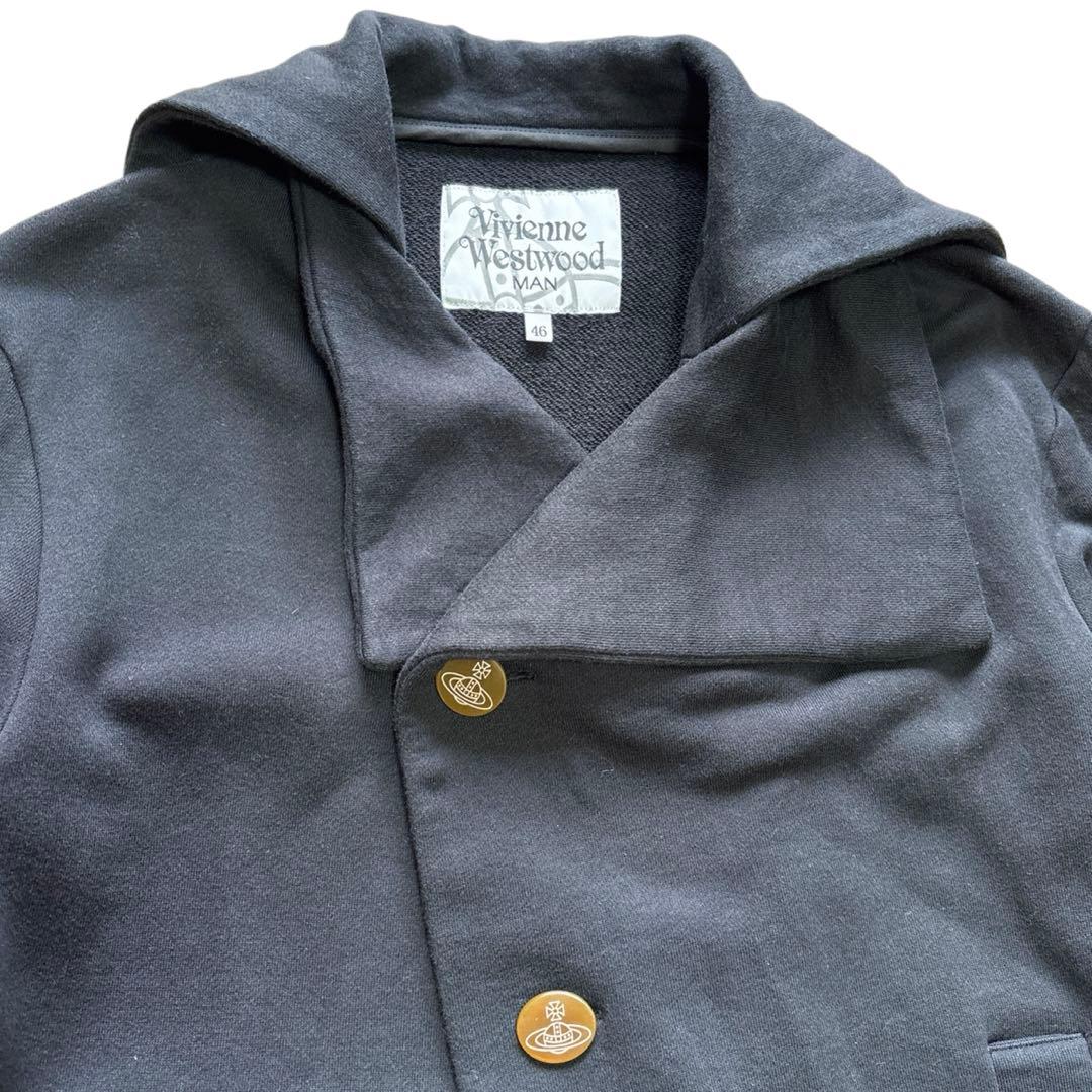 スウェットブルゾン Vivienne Westwood MAN 46 黒 古着