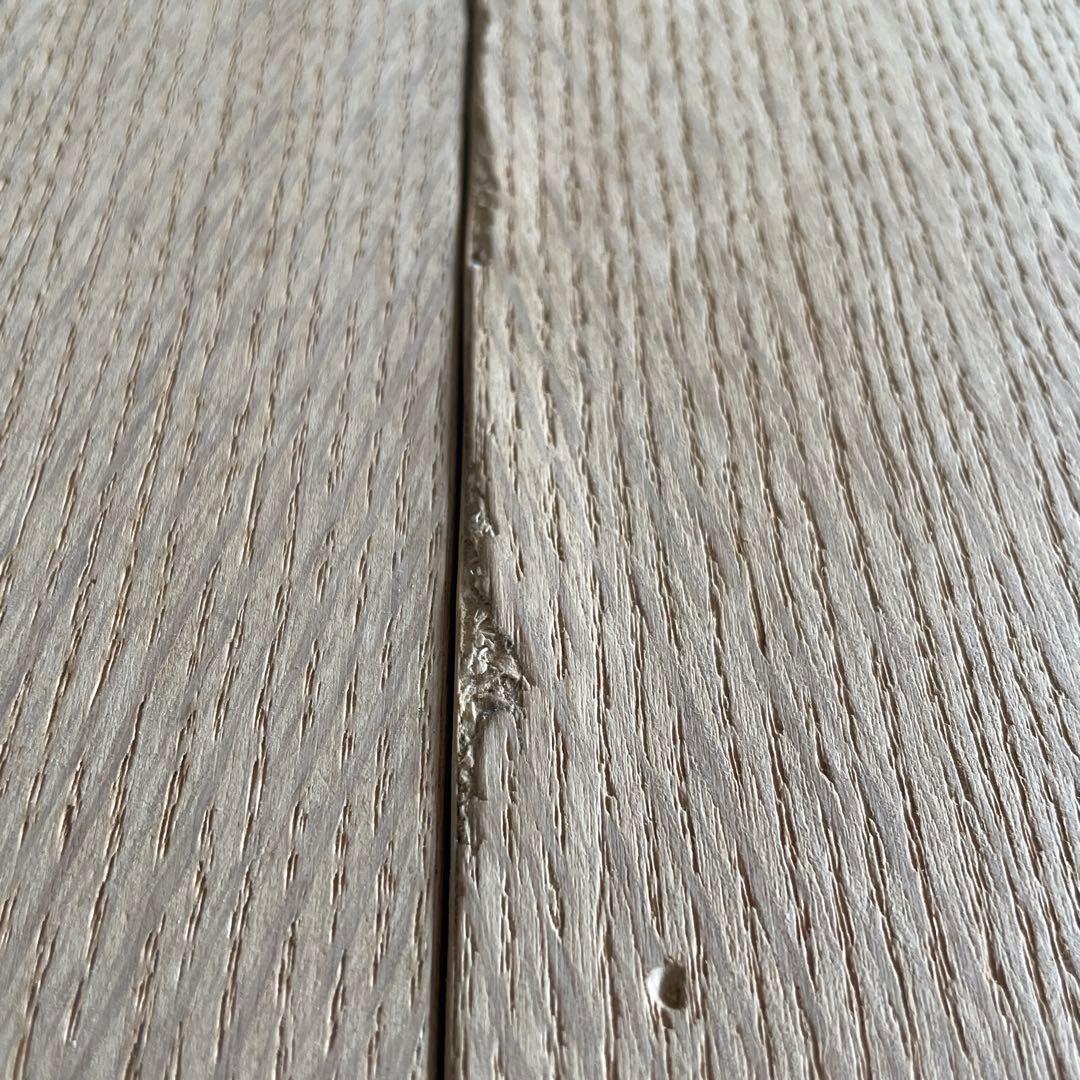 ビンテージ ラウンドエクステンションダイニングテーブル 剥離