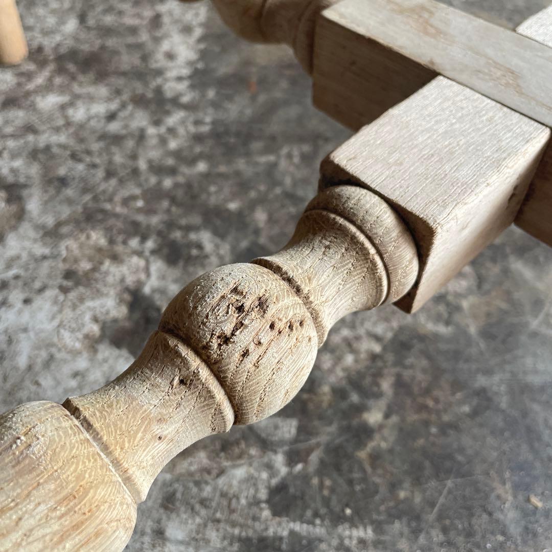 ビンテージ ラウンドエクステンションダイニングテーブル 剥離