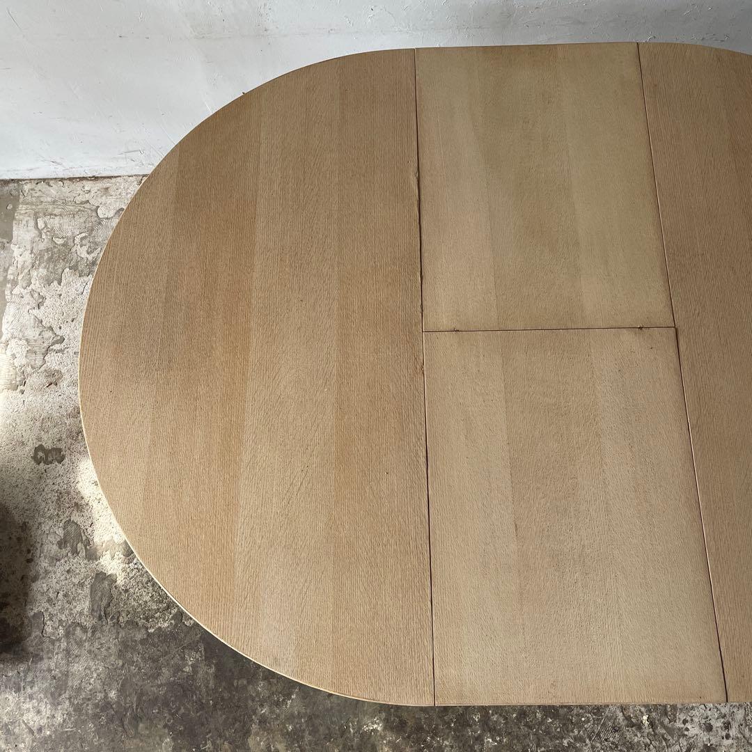 ビンテージ ラウンドエクステンションダイニングテーブル 剥離