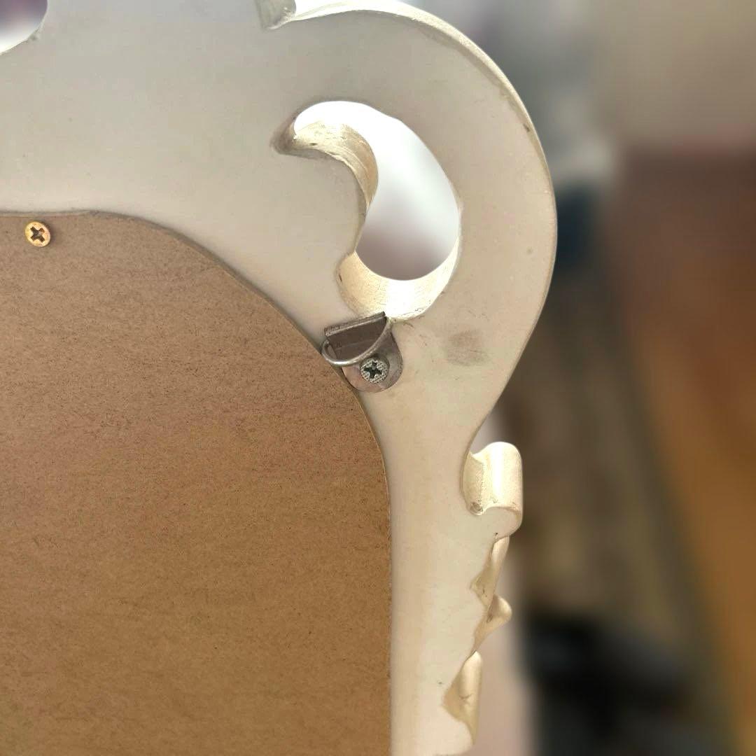 ロココ調のピンクのドレッサー ミラー、椅子 3点セット