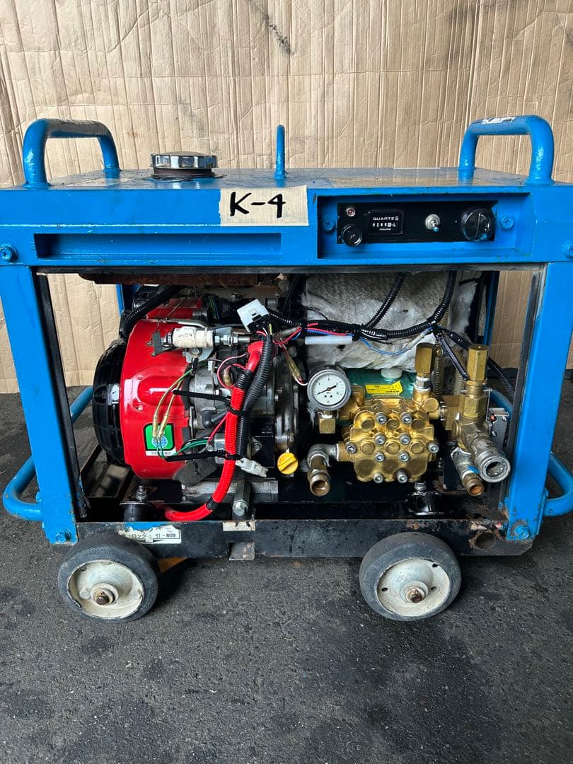 K4 ★ツルミHPJ-5ESM高圧洗浄機防音ガン・高圧ホース・給排水ホースセット