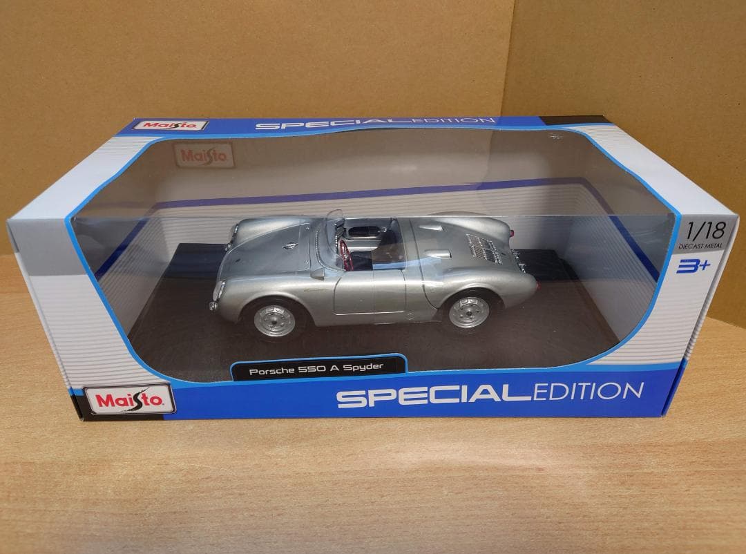 1/18 ポルシェ550A スパイダー 1955 シルバー Porsche