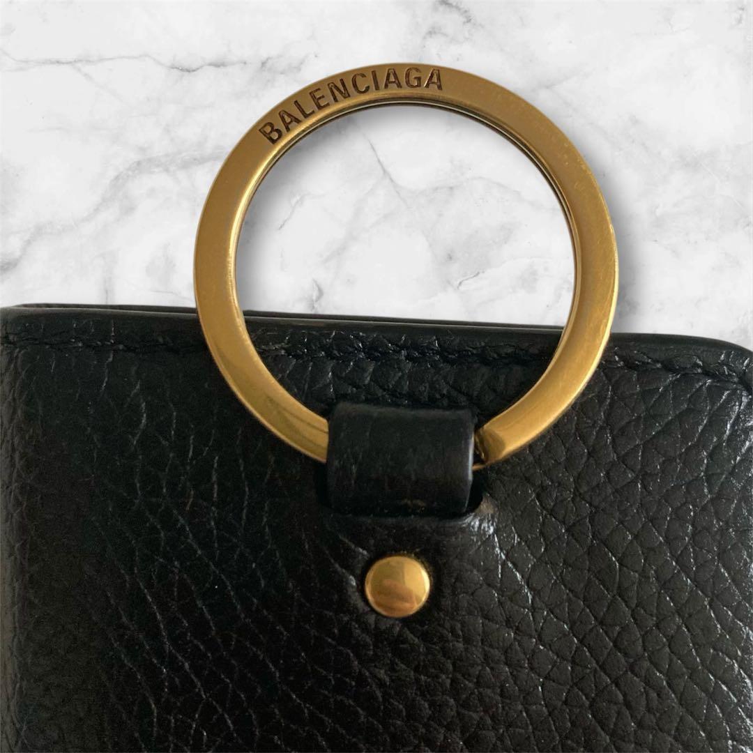 BALENCIAGA バレンシアガ キーケース 6連 ブラック ロゴ 付属品あり