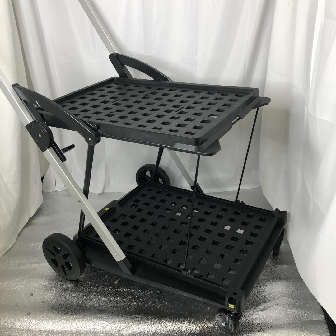 折りたたみ式カート ショッピングカート ダブルレイヤートローリー/ヤS3101