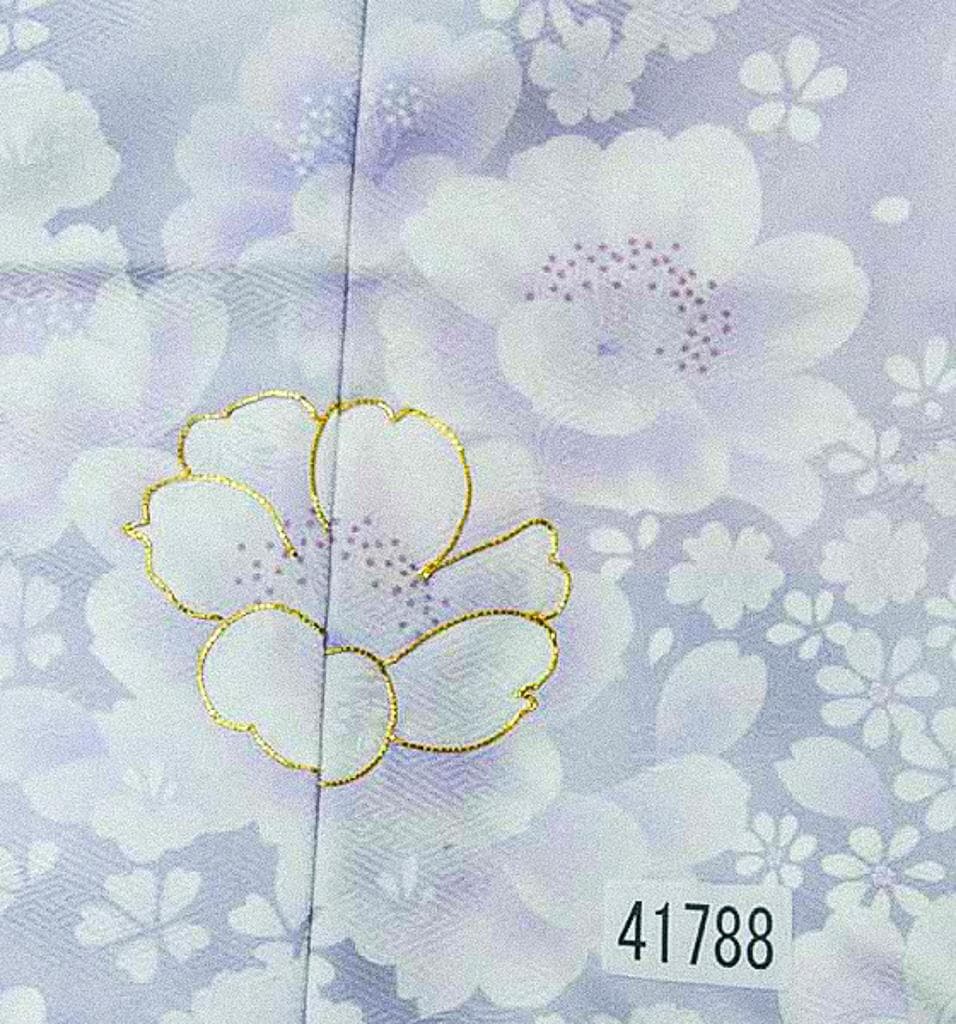 七五三 七歳 女児 着物と長襦袢の2点セット くすみパープル 陽気な天使 日本製