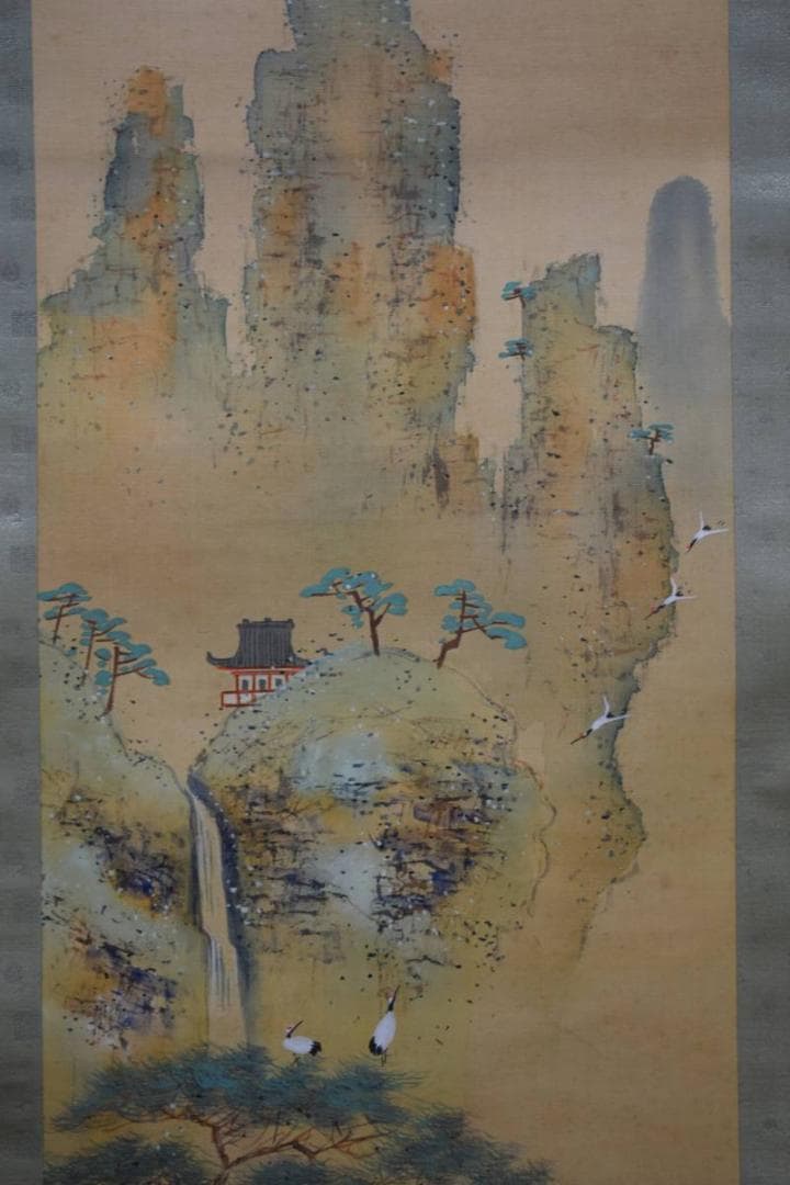 不詳/作者不詳/蓬莱山図/布袋屋掛軸HE-368