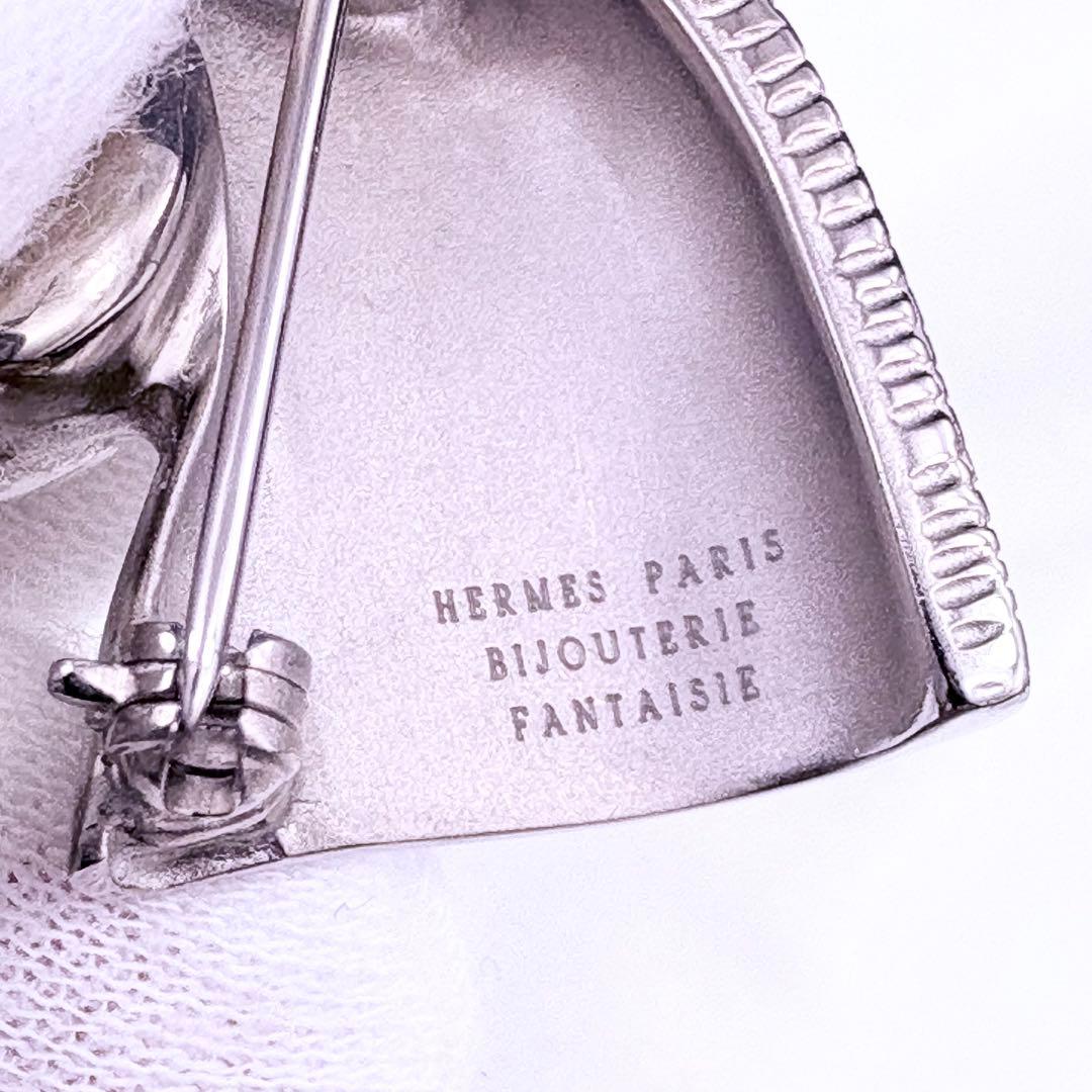 美品✨エルメス ブローチ ホースヘッド シュバル シルバー