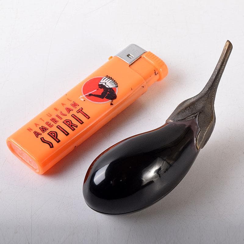 茶道具　大真作　乾漆　内金塗　茄子香合　共箱　V　8199