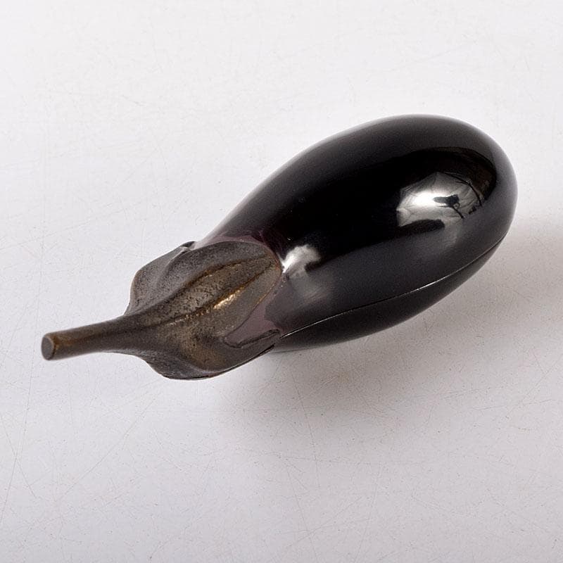 茶道具　大真作　乾漆　内金塗　茄子香合　共箱　V　8199