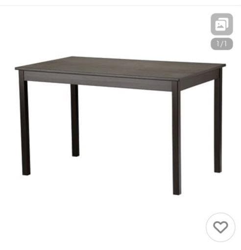 【引取限定 東京埼玉千葉】イケア テーブル×椅子4脚セット 無垢木材製 ブラック