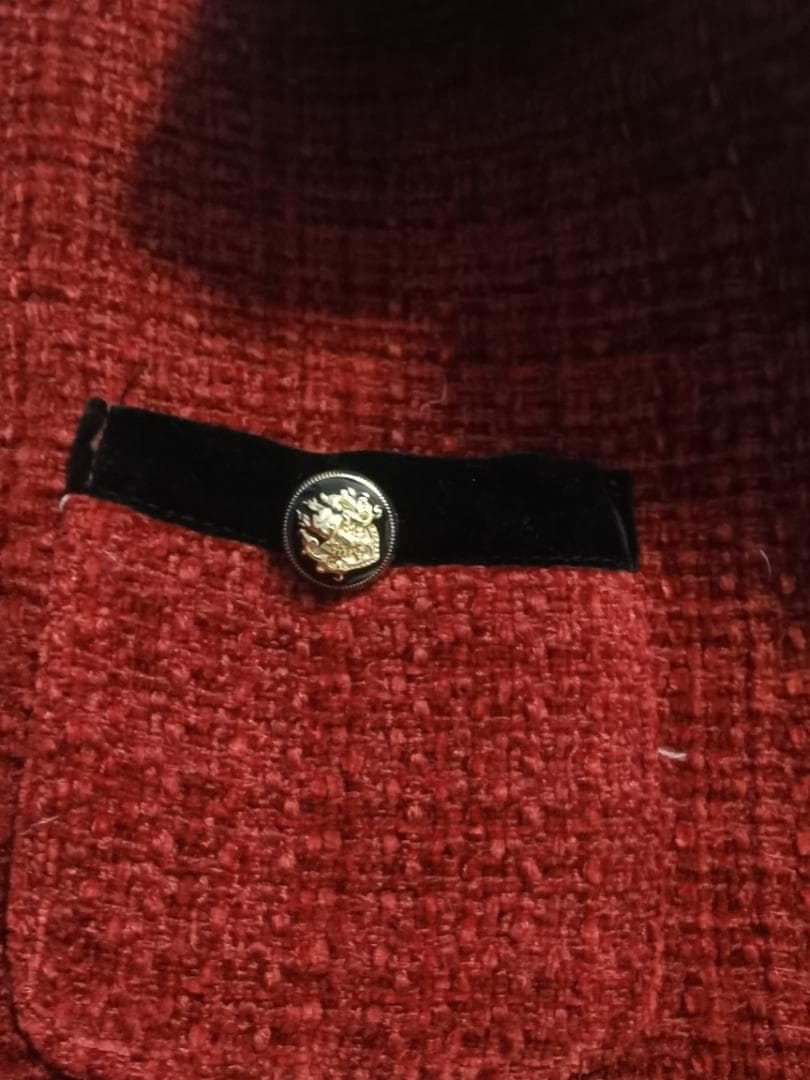 赤いツイード チェスターコート