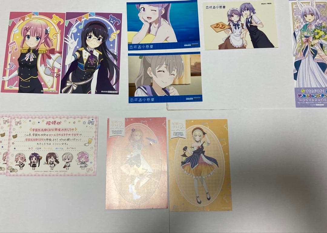 バラ売り可ごちうさなど　各種ポストカード・ブロマイド57枚