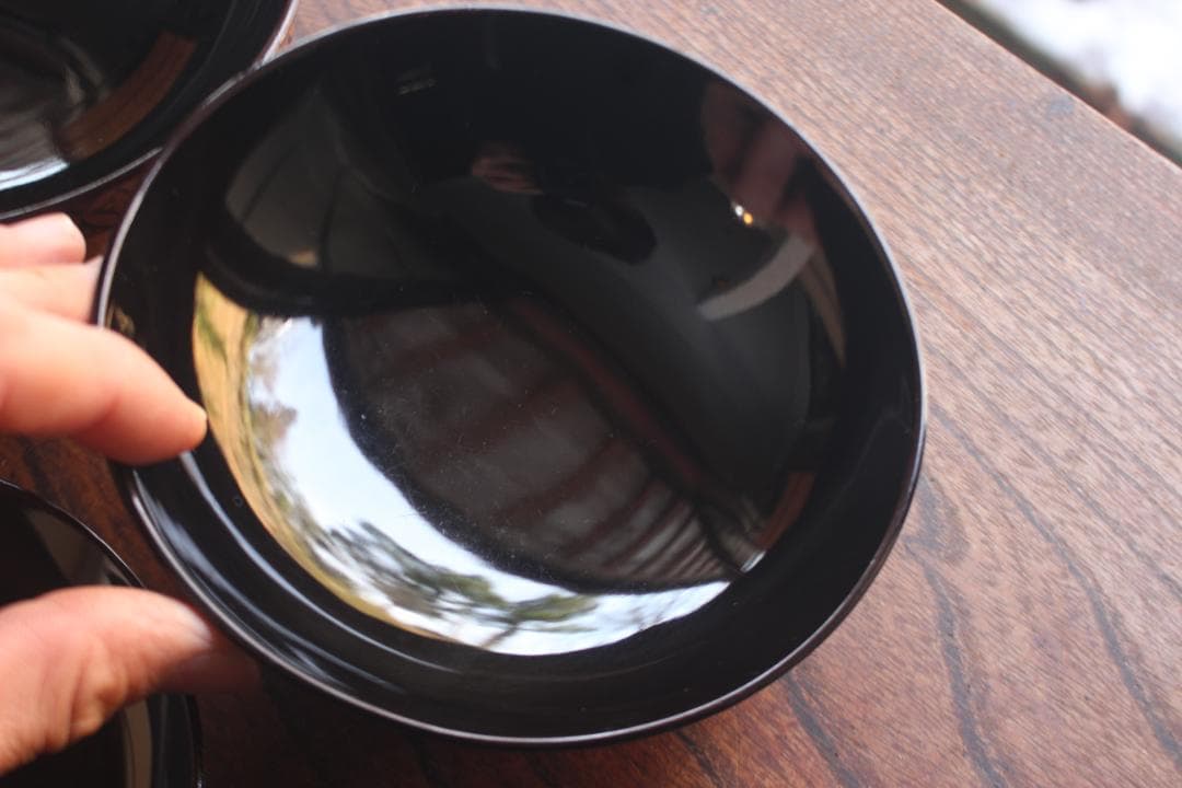 小傷有！極上溜塗に優美な七宝蒔絵の映えるお椀2点（検輪島塗懐石椀蒔絵椀